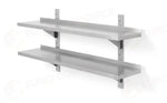 RIPIANO A DOPPIA PARETE REGOLABILE CON 2 STAFFE HENDI 1400X300X(H)600MM - 811740
