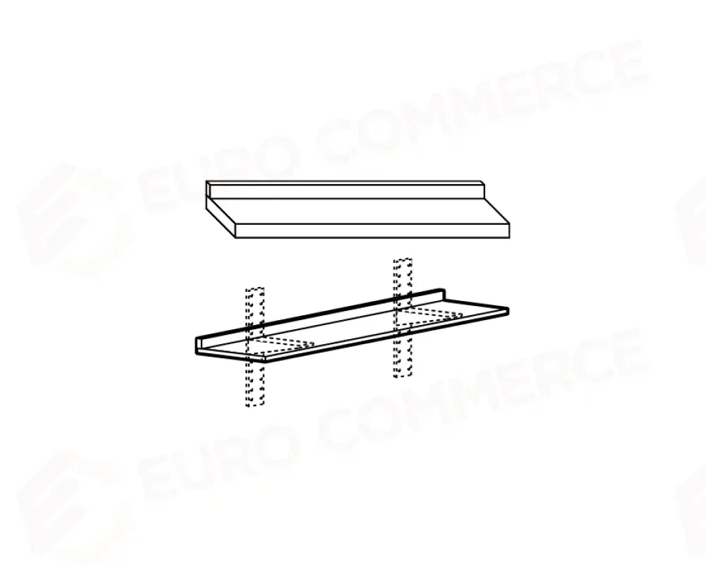 RIPIANO A PARETE 1200 X 280P X 40H - MITTEL - ACCESSORI