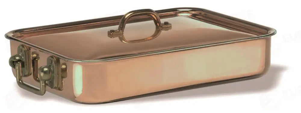 ROSTIERA RETTANGOLARE 2 MANICI 36X26 CM FORNO - RAME LISCIO STAGNATO - 3 MM ALCU150C AGNELLI - 0071053 - MEDRI