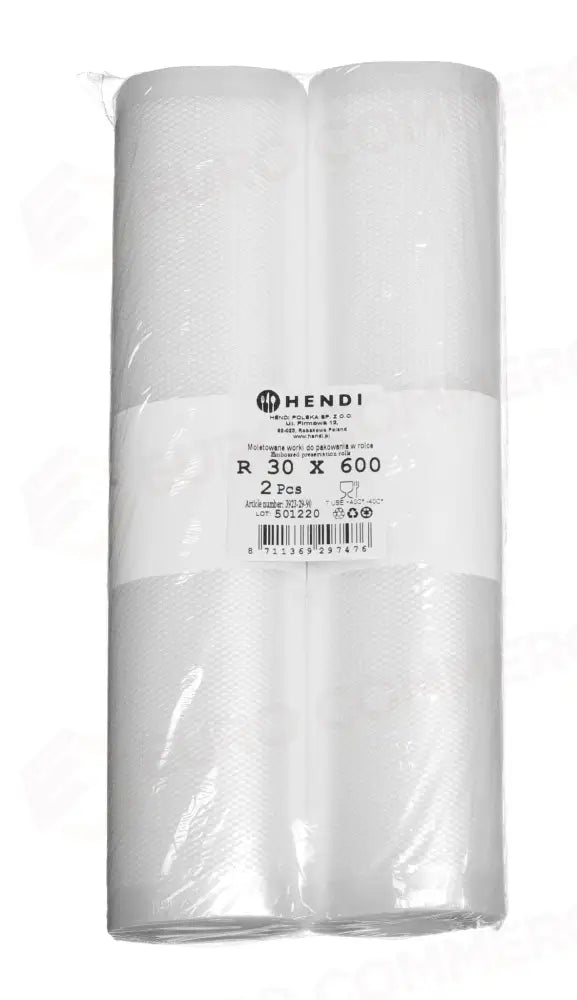 ROTOLO PER SACCHETTI SOTTOVUOTO GOFFRATO, PER LA CONSERVAZIONE DEGLI ALIMENTI, HENDI, 2 PEZZI, 6000X - 297469