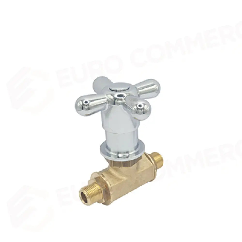 RUBINETTO D`ARRESTO CON NIPPLES 3/8’’ MANIGLIA A CROCE - R0301010113 - MONOLITH