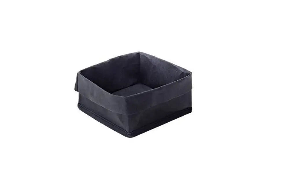 SACCOTTINO IN FIBRA DI CELLULOSA QUADRATO NERO - 15X15X16 CM - T0006.Z - LEONE - CESTINI