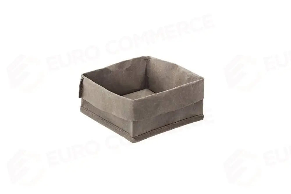 SACCOTTINO IN FIBRA DI CELLULOSA VERDE OLIVA - 14X14X10 CM - T0003.R - LEONE - CESTINI