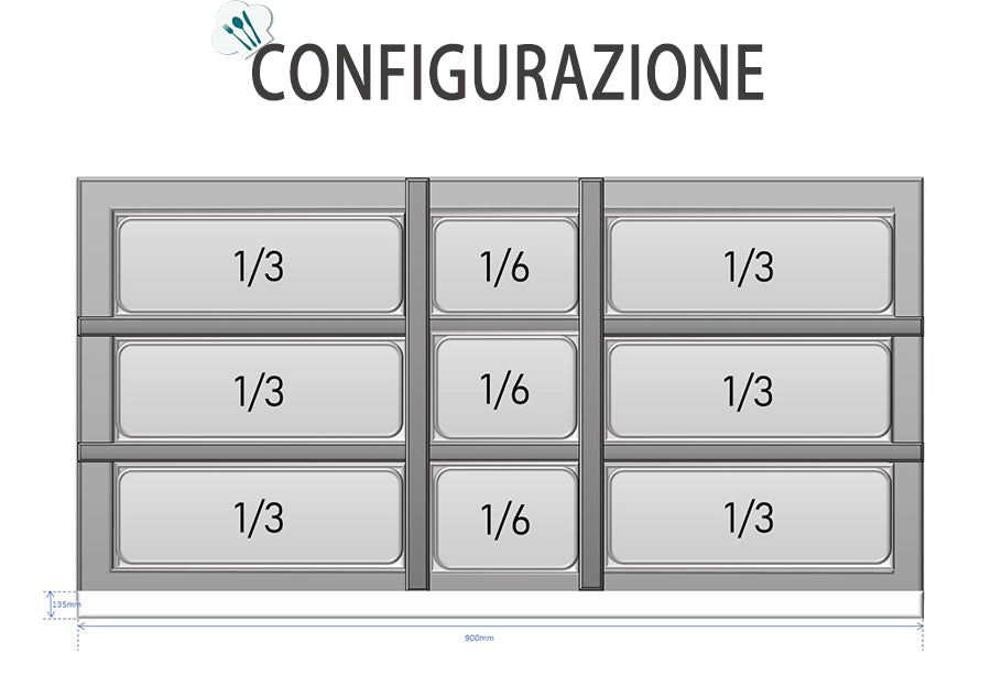 SALADETTE ATOSA ESL3800-GR 2 ANTE CON COPERCHIO COPRINGREDIENTI - 4 X GN 1/1 - ESL3800-GR - ATOSA