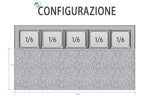 SALADETTE ATOSA ESL3831-GR 2 ANTE CON PORTACONDIMENTI - 5 X GN 1/6 - ESL3831-GR - ATOSA
