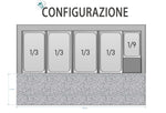 SALADETTE ATOSA ESL3834-GR 2 ANTE CON PORTACONDIMENTI - 4 X GN 1/3+1 GN 1/9 - ESL3834-GR - ATOSA