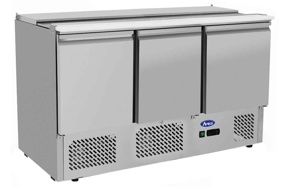 SALADETTE ATOSA ESL3850-GR 3 ANTE CON COPERCHIO COPRINGREDIENTI - 4 X GN 1/1 - ESL3850-GR - ATOSA