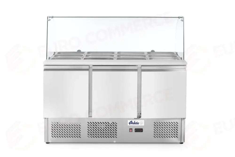 SALADETTE A TRE PORTE CON VETRINETTA 380L ARKTIC 230V/310W 1390X702X(H)1330MM - HENDI