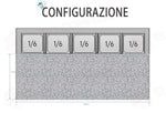 SALADETTE ATOSA ESL3831-GR 2 ANTE CON PORTACONDIMENTI - 5 X GN 1/6