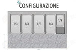 SALADETTE ATOSA ESL3834-GR 2 ANTE CON PORTACONDIMENTI - 4 X GN 1/3 + 1 1/9