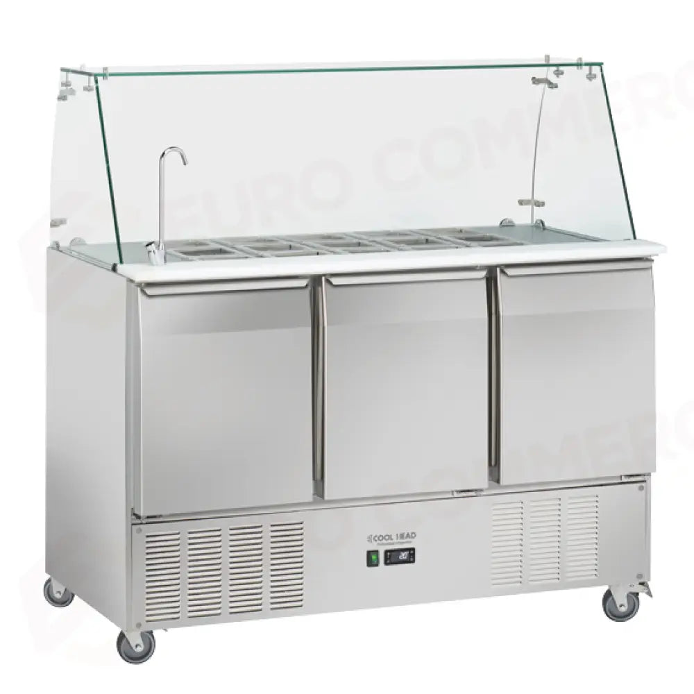 SALADETTE REFRIGERATA GN1/1 (TOP APRIBILE E RUBINETTO) +2°/+10°C - BB 93 - COOL HEAD