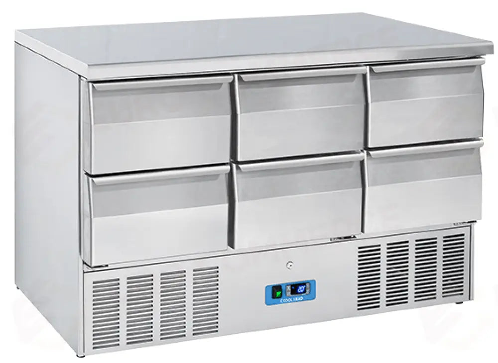 SALADETTE REFRIGERATA GN1/1  (TOP INOX & CASSETTI) +0°/+8°C - CRD 96A - COOL HEAD