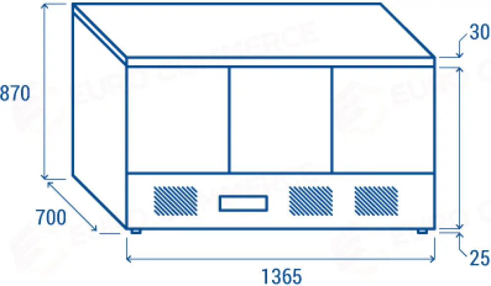 SALADETTE REFRIGERATA GN1/1 (TOP PIZZA) +0°/+8°C - CRZ 93A - COOL HEAD