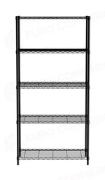 SCAFFALE DI STOCCAGGIO CON 5 RIPIANI HENDI NERO 910X455X(H)1830MM - 812990