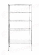 SCAFFALE DI STOCCAGGIO CON 5 RIPIANI HENDI NERO 910X455X(H)1830MM - 812990