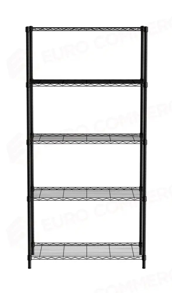 SCAFFALE DI STOCCAGGIO CON 5 RIPIANI NERO 910X455X(H)1830MM - HENDI
