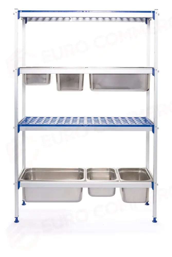 SCAFFALE IN ALLUMINIO PER CONTENITORI GN HENDI 1120X355X(H)1685MM - 812266