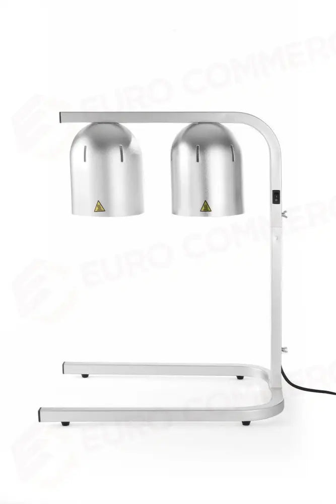 SCALDAVIVANDE CON 2 LAMPADE INFRAROSSE ARGENTO 230V/250W 453X360X(H)790MM - HENDI