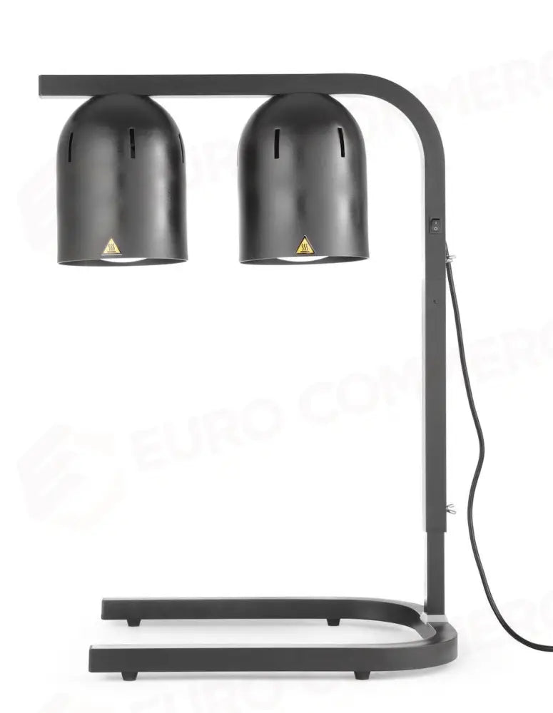 SCALDAVIVANDE CON 2 LAMPADE INFRAROSSE NERO 230V/250W 453X360X(H)790MM - HENDI