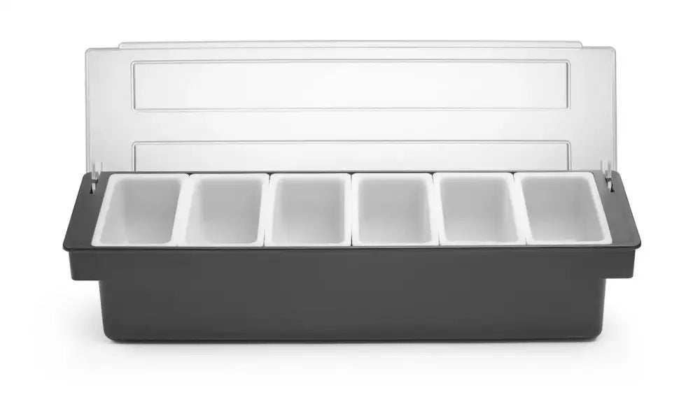 SCATOLA DEGLI INGREDIENTI – 6 CONTENITORI BARUP 480X150X(H)100MM - HENDI