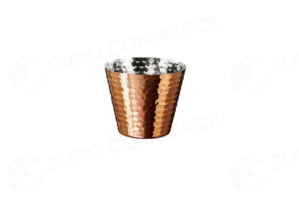 SECCHIELLE IN ACCIAIO MARTELLATO COLOR RAME RAME - Ø11,2X10 CM - 660 ML - P2137 - LEONE - ACCIAIO MARTELLATO