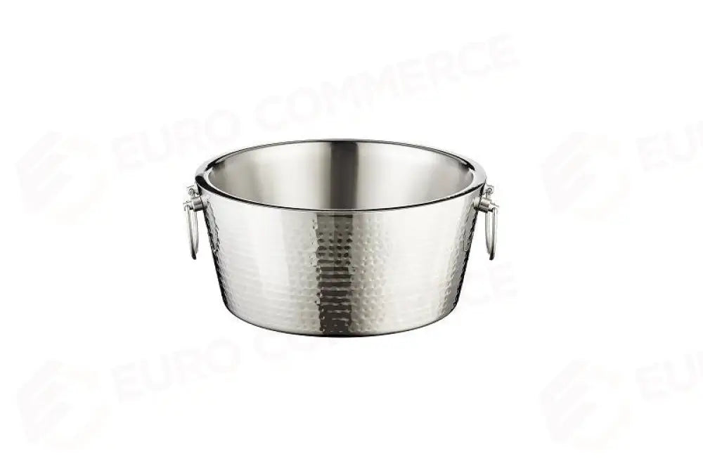 SECCHIELLO PORTAGHIACCIO IN ACCIAIO MARTELLATO ACCIAIO - Ø37,5 CM - P2106 - LEONE - ACCIAIO MARTELLATO