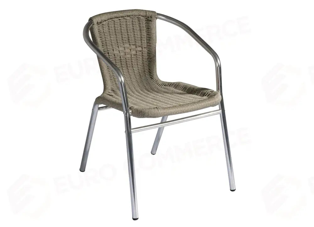SEDIA CONTRACT IN ALLUMINIO E WICKER - PAGLIA