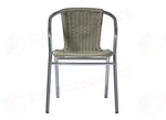 SEDIA CONTRACT IN ALLUMINIO E WICKER - PAGLIA