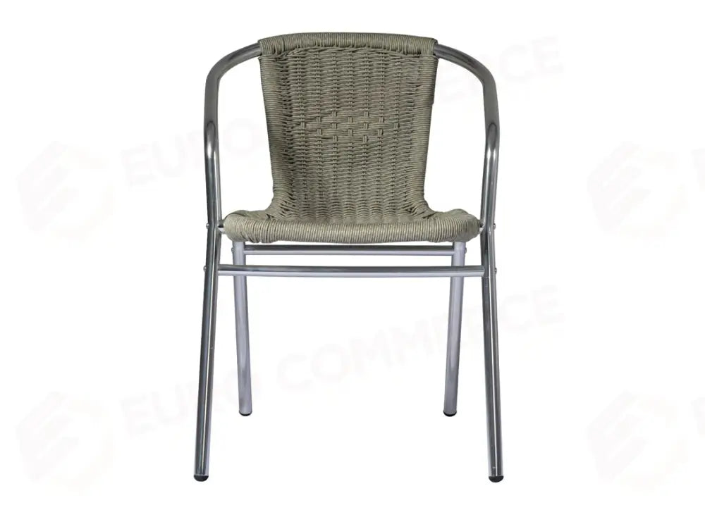 SEDIA CONTRACT IN ALLUMINIO E WICKER - PAGLIA