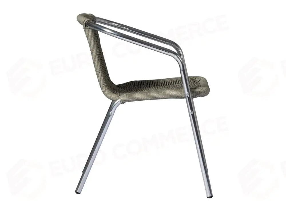 SEDIA CONTRACT IN ALLUMINIO E WICKER - PAGLIA