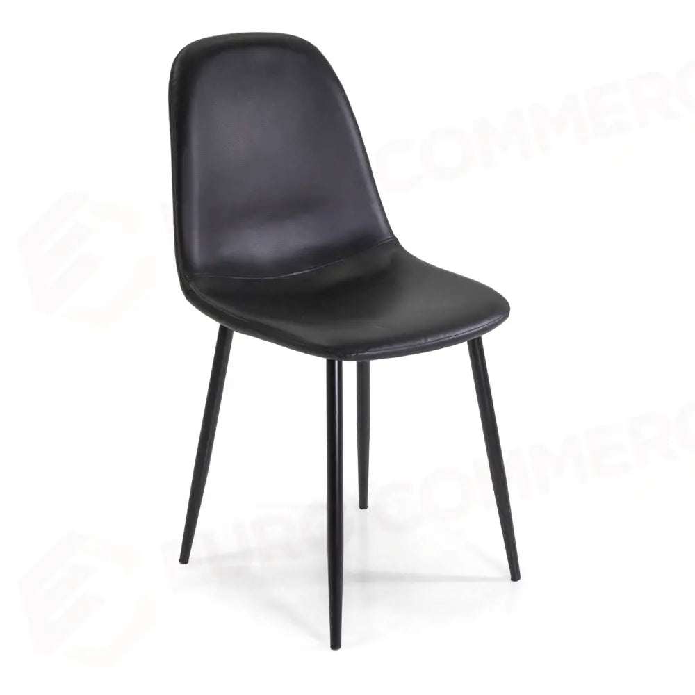 SEDIA ECOPELLE JACKY ECOPELLE NERO CM43X55H48/86 - 2810430000 - VACCHETTI