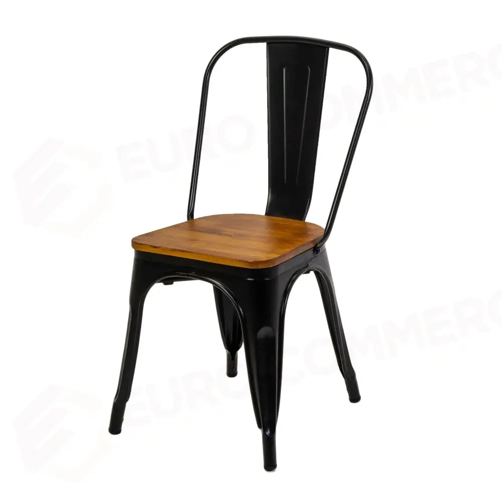 SEDIA FERRO NEW BRISTOL NERO SEDUTA LEGNO CM43X43H45/84 - 8041880000 - VACCHETTI