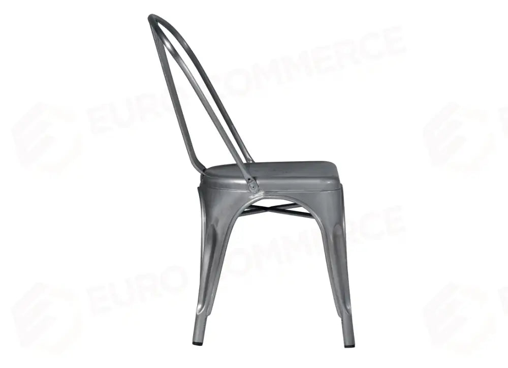 SEDIA IN LAMIERA - SILVER - IMPILABILE