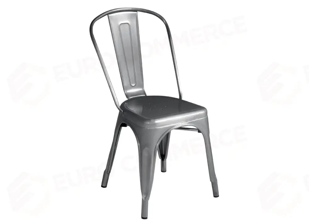 SEDIA IN LAMIERA - SILVER - IMPILABILE