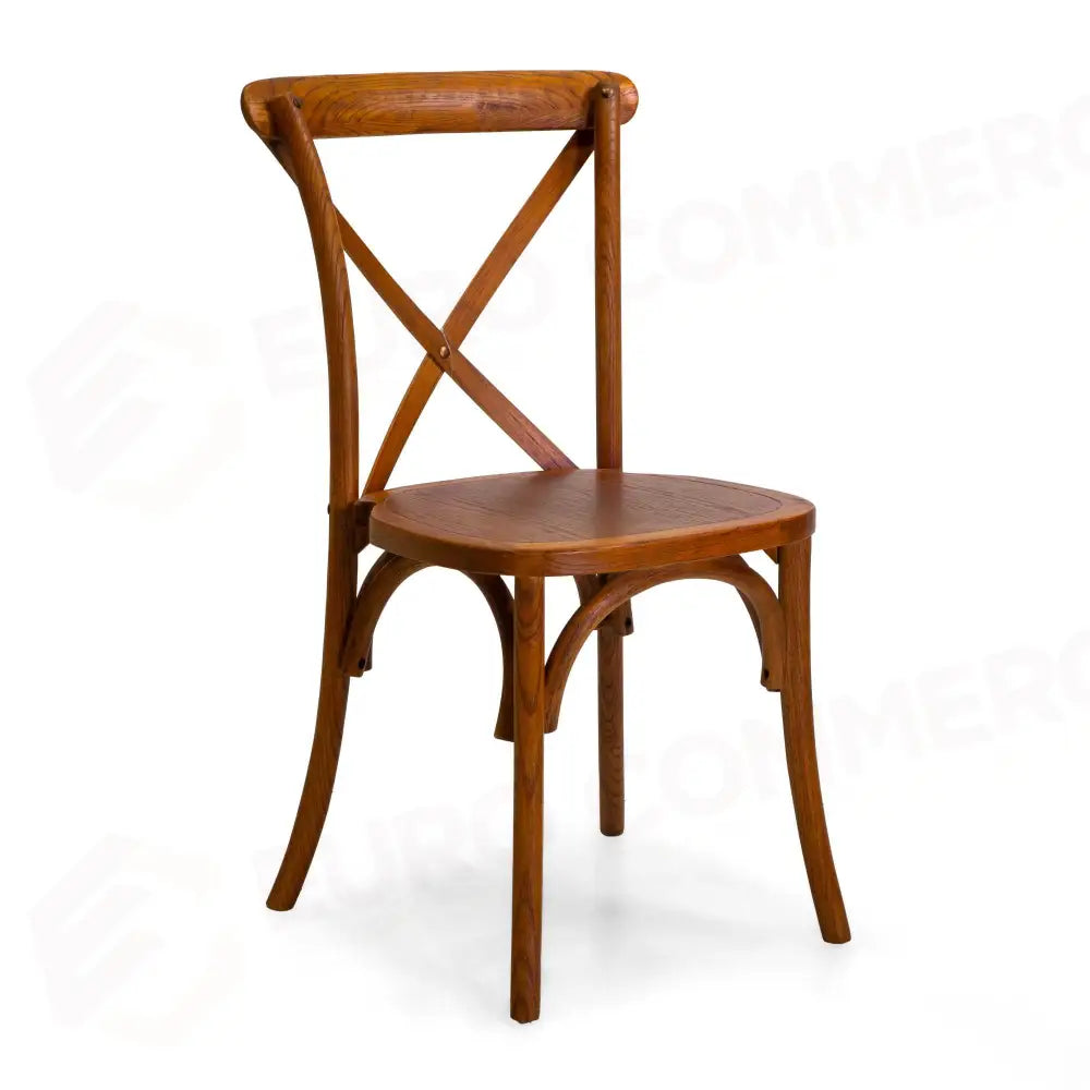 SEDIA LEGNO CROSS MARRONE SEDUTA LEGNO IMPILABILE CM51X55H46,5/89 - 2806580000 - VACCHETTI