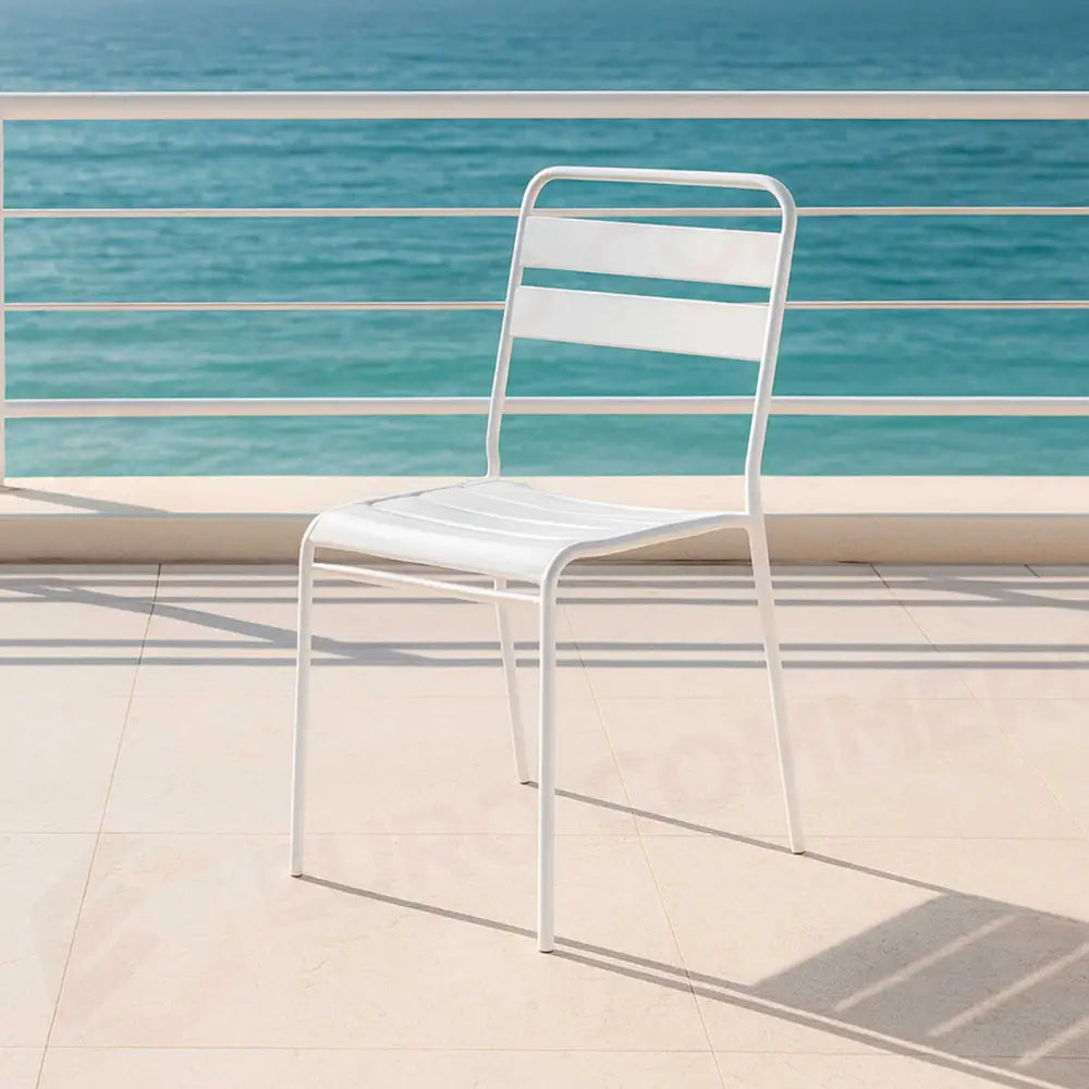 SEDIA METALLO DOGHE ROVIGO MINI BIANCO CM47X52H44/81 - 6469010000 - VACCHETTI