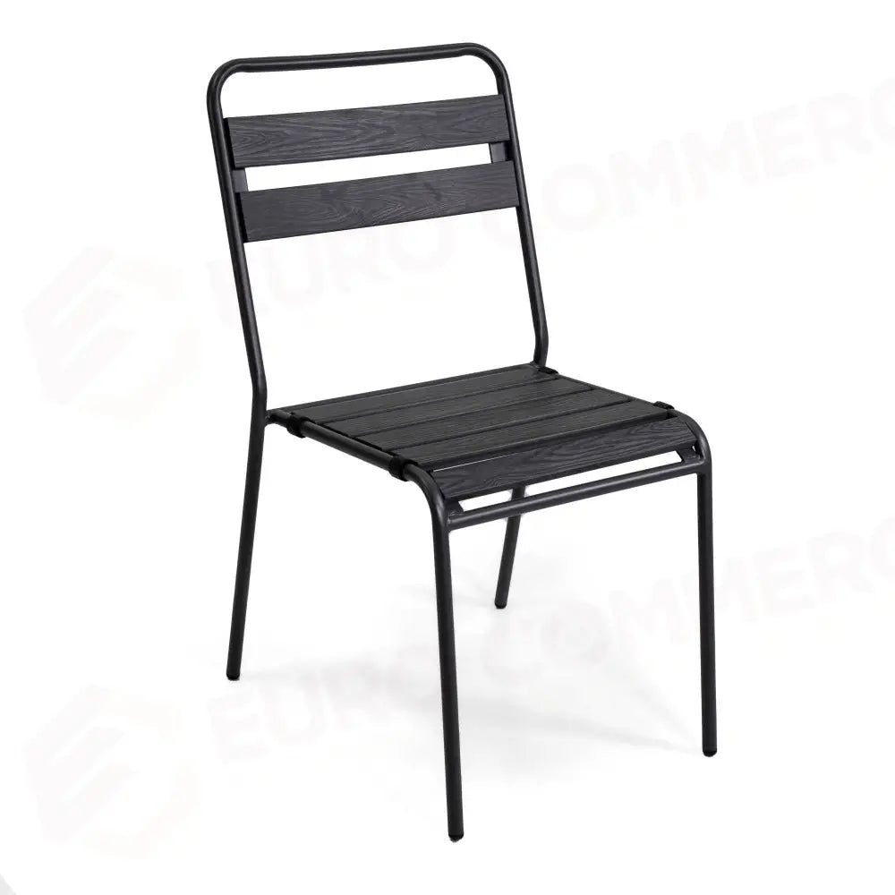SEDIA METALLO LOKI ANTRACITE CON POLYWOOD CM46X60H45/86 - 6466660000 - VACCHETTI