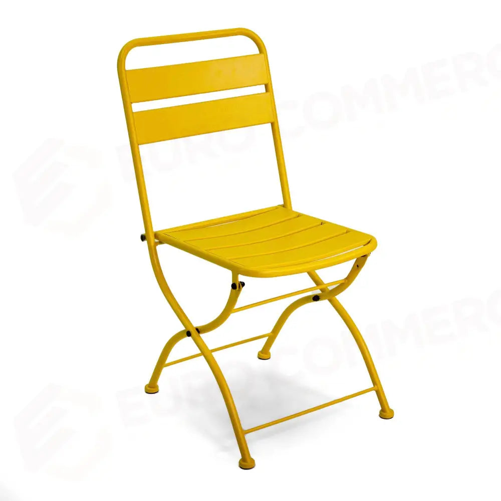 SEDIA METALLO ROVIGO PIEGHEVOLE GIALLA CM44X53H45/86 - 6466430000 - VACCHETTI