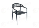 SEDIA MILANO IN ALLUMINIO - WICKER GRIGIO - ANTRACITE