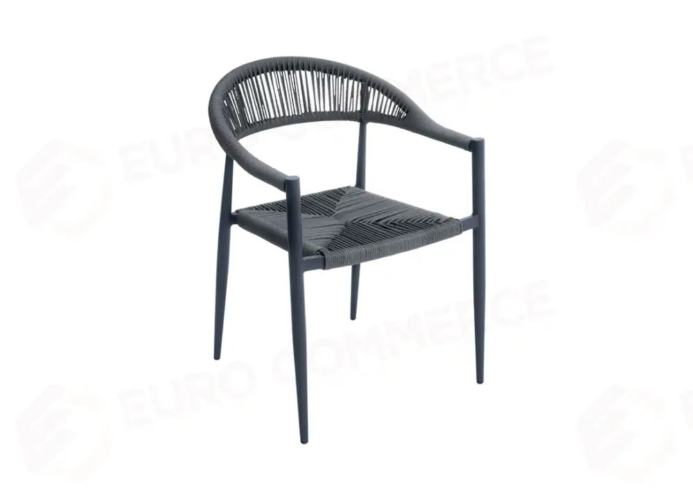 SEDIA MILANO IN ALLUMINIO - WICKER GRIGIO - ANTRACITE