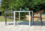 SEDIA MILANO IN ALLUMINIO - WICKER GRIGIO - ANTRACITE