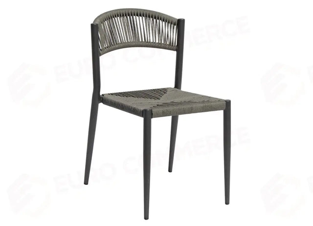 SEDIA MILANO IN ALLUMINIO - WICKER GRIGIO - ANTRACITE CC69GG - GREENWOOD