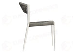 SEDIA MILANO IN ALLUMINIO - WICKER GRIGIO - BIANCO