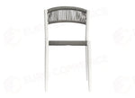 SEDIA MILANO IN ALLUMINIO - WICKER GRIGIO - BIANCO