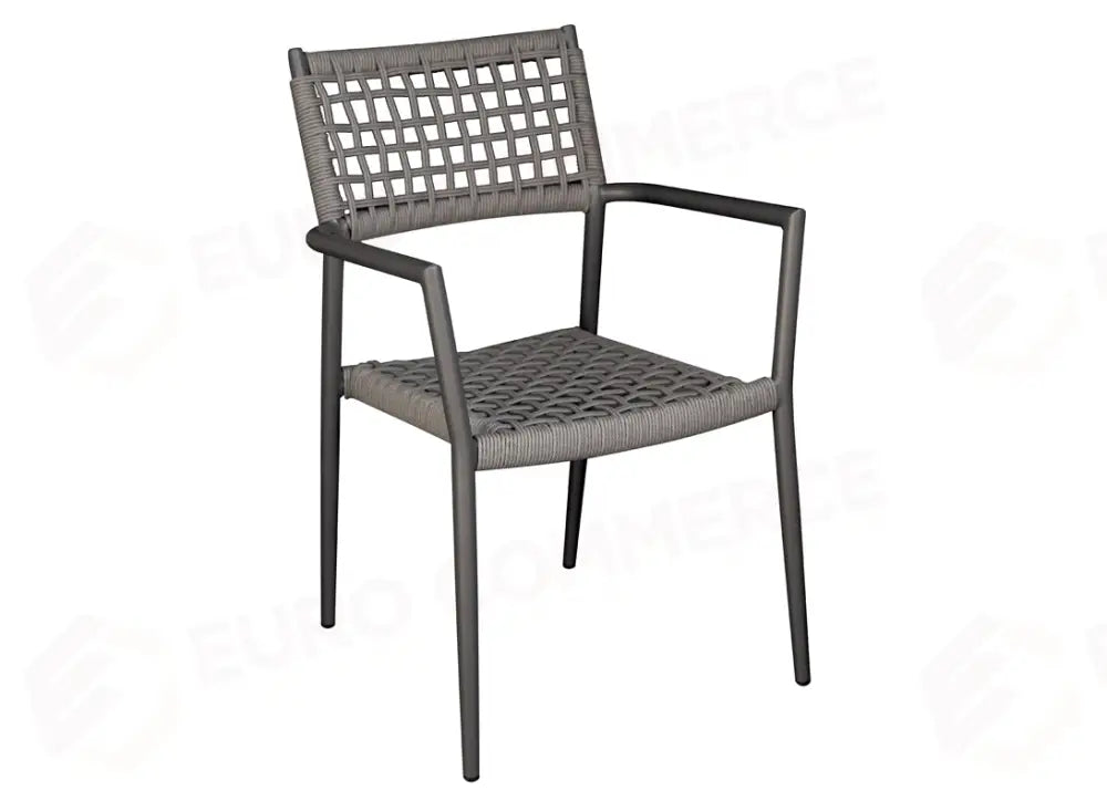 SEDIA PADOVA IN ALLUMINIO - WICKER ANTRACITE - ANTRACITE