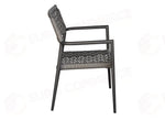 SEDIA PADOVA IN ALLUMINIO - WICKER ANTRACITE - ANTRACITE