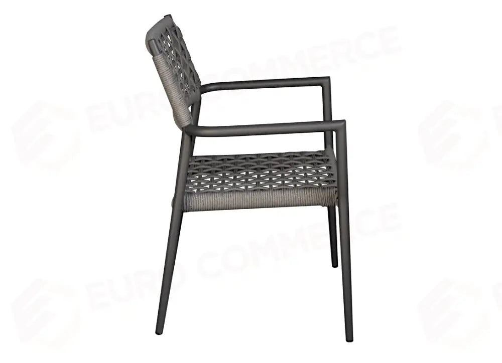 SEDIA PADOVA IN ALLUMINIO - WICKER ANTRACITE - ANTRACITE