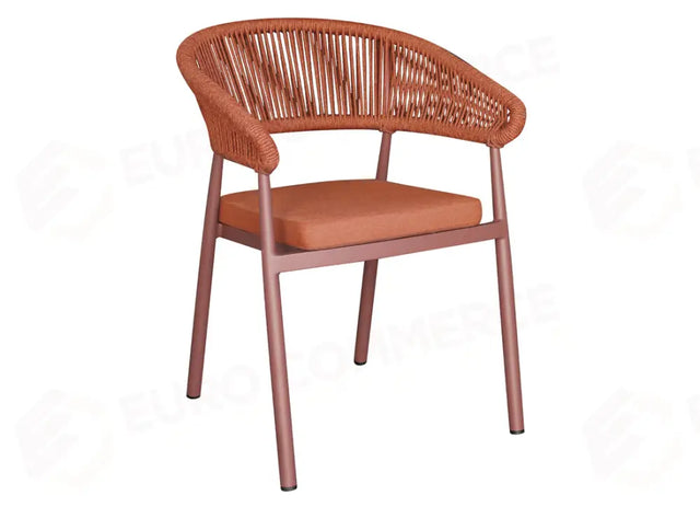 SEDIA PERUGIA IN ALLUMINIO - CORDA PER ESTERNI ROSSA - ROSSO CC81RR - GREENWOOD