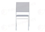SEDIA POLA IN ALLUMINIO - TEXTILENE GRIGIO CHIARO - BIANCO