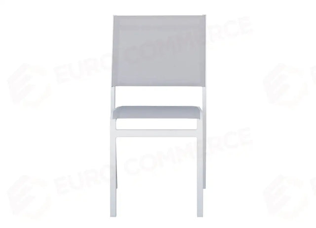 SEDIA POLA IN ALLUMINIO - TEXTILENE GRIGIO CHIARO - BIANCO CHA01B - GREENWOOD